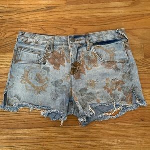 Free People Floral Shorts